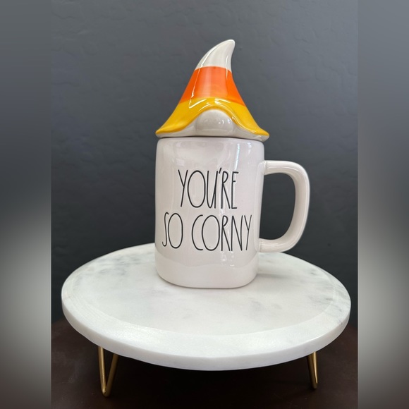 Rae Dunn You’re So Corny Mug with hat topper canister NEW coffee mug/ tea mug - Picture 2 of 3